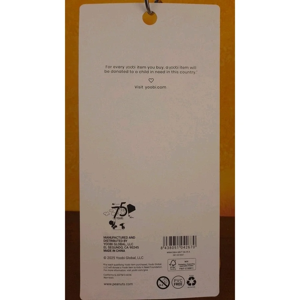Peanuts Yoobi 2 Pack Ballpoint Black Pens 1.mm‎ Medium Tip Snoopy Charlie Brown